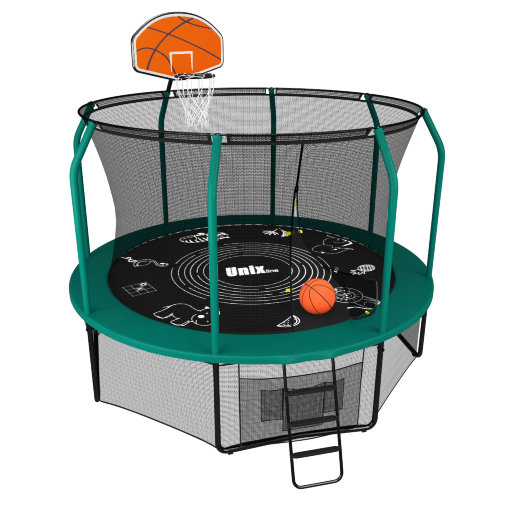 Батут пружинный с защитной сеткой UNIX line SUPREME GAME 10ft Батут пружинный с защитной сеткой UNIX line SUPREME GAME 10ft