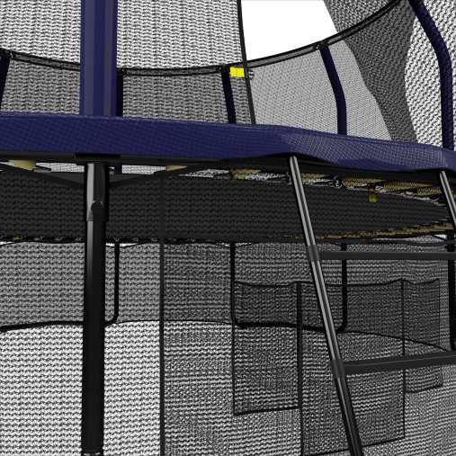 Батут пружинный с защитной сеткой UNIX line SUPREME GAME 16ft (зеленый) + баскетбольный набор
