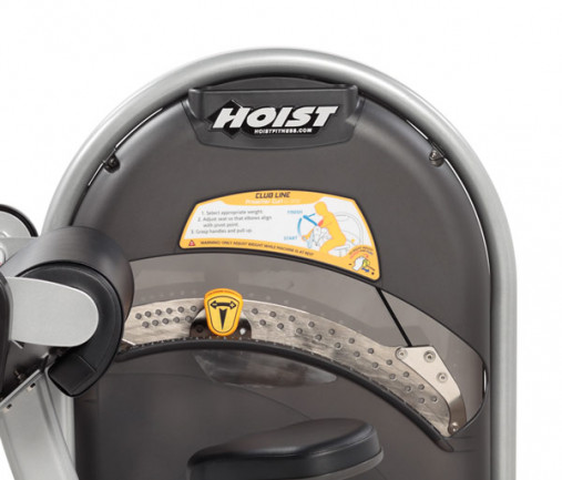Силовой тренажер Бицепс сидя HOIST CL-3102 (матовый черный/черный) грузоблочный со встроенным стеком 91 кг