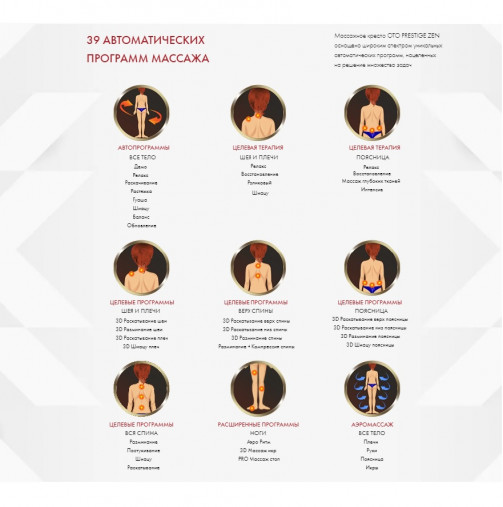 Массажное кресло OTO PRESTIGE ZEN PE-09 Galaxy Grey