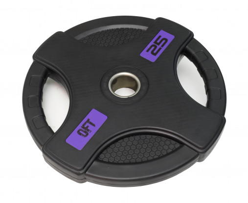 Диск олимпийский обрезиненный черный с двумя хватами 25 кг Original Fit.Tools ф50 мм Диск олимпийский обрезиненный черный с двумя хватами 25 кг Original Fit.Tools ф50 мм