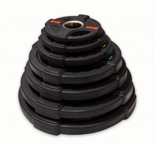 Диск олимпийский обрезиненный черный с двумя хватами 25 кг Original Fit.Tools ф50 мм Диск олимпийский обрезиненный черный с двумя хватами 25 кг Original Fit.Tools ф50 мм