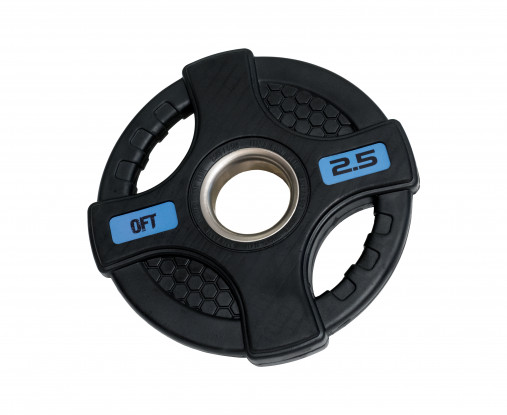 Диск олимпийский обрезиненный черный с двумя хватами 2.5 кг Original Fit.Tools ф50 мм Диск олимпийский обрезиненный черный с двумя хватами 2.5 кг Original Fit.Tools ф50 мм