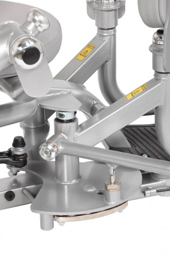 Отведение ног сидя Hoist RS-1407 грузоблочный тренажер (цвет рамы: матовый черный, цвет обивки: черный)