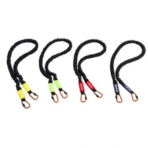 Амортизатор в рукаве с карабином LIVEPRO Resistance Tube очень высокое сопротивление, черный/синий Амортизатор в рукаве с карабином LIVEPRO Resistance Tube очень высокое сопротивление, черный/синий