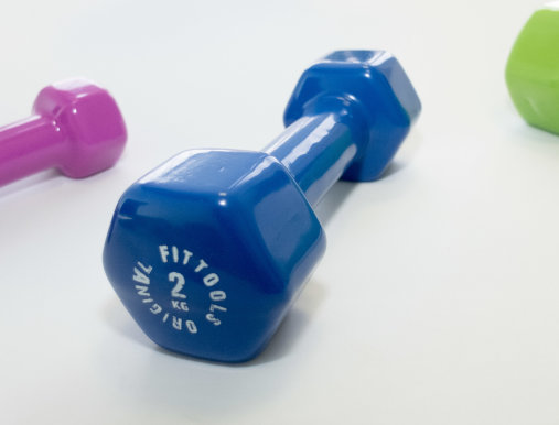 Гантель в виниловой оболочке 2 кг Original Fit.Tools синяя