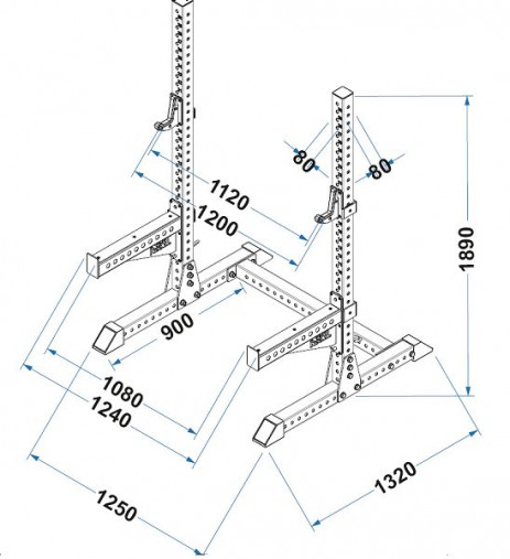 Регулируемая силовая стойка под штангу REBEL ST190