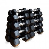 Набор гексагональных гантелей 10 пар от 1 до 10 кг OFT Набор гексагональных гантелей 10 пар от 1 до 10 кг OFT